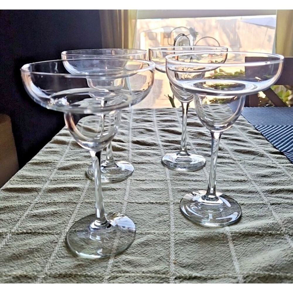 Set of 4 Vintage MCM Frozen Margarita Glass - 8oz Barware Cocktail Stemmed